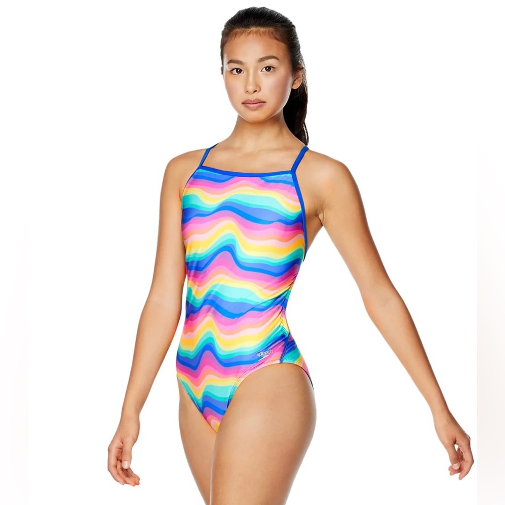 Speedo Girls rainbow swimsuit Vibe collection